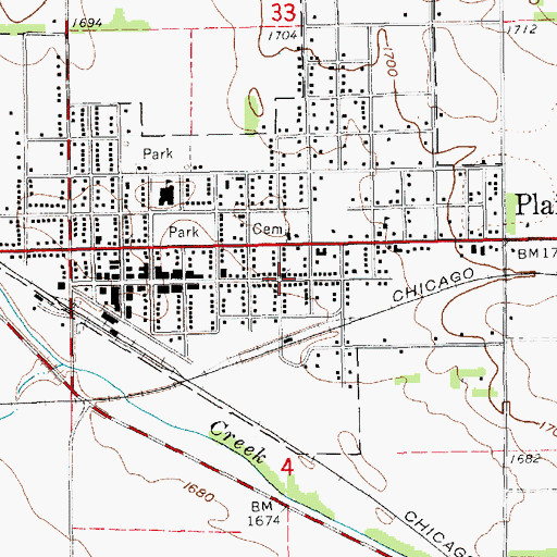 Topographic Map of Friends Church, NE