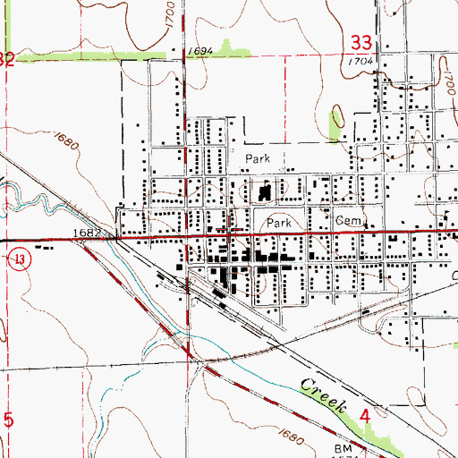 Topographic Map of Congregational Church, NE
