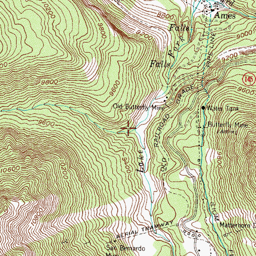 Topographic Map of Wilson Creek, CO