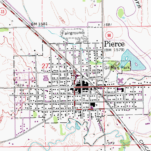 Topographic Map of Pierce County Sheriff's Office, NE