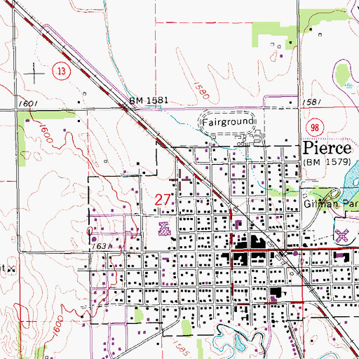 Topographic Map of Alegent Health Clinic - Pierce, NE