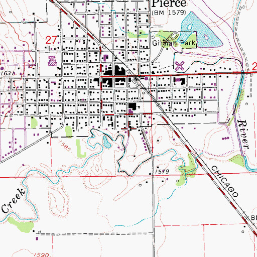 Topographic Map of Christ Lutheran Church, NE