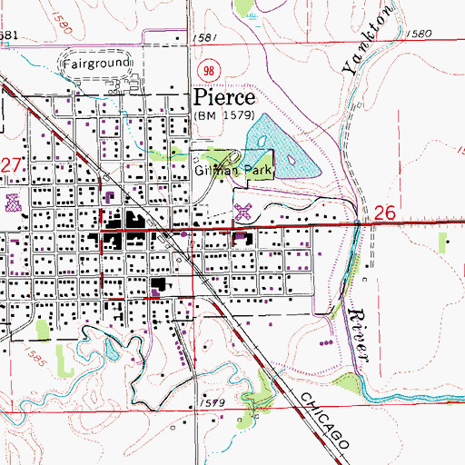 Topographic Map of Zion Lutheran School, NE