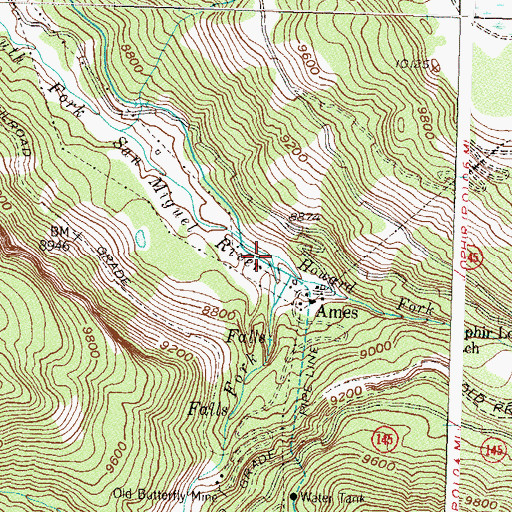 Topographic Map of Lake Fork, CO