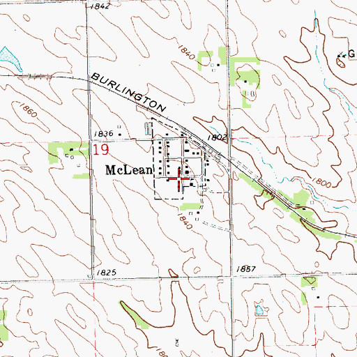 Topographic Map of McLean, NE