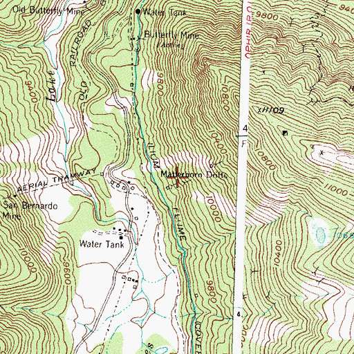 Topographic Map of Matterhorn Drifts, CO