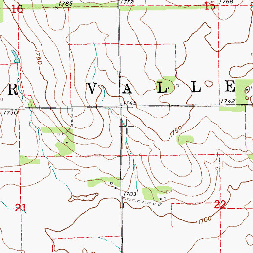 Topographic Map of Township of Clover Valley, NE