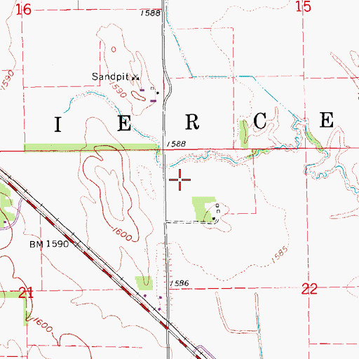 Topographic Map of Township of Pierce, NE