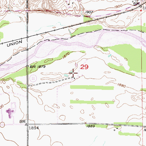 Topographic Map of Centura Hills Golf Club, NE