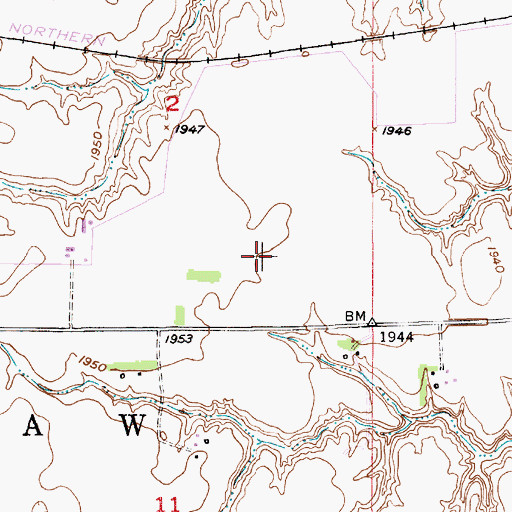 Topographic Map of Township of Warsaw, NE