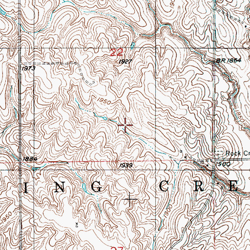 Topographic Map of Township of Spring Creek, NE