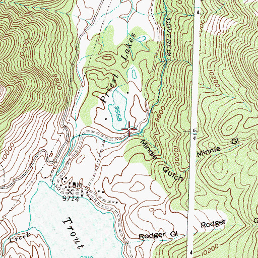 Topographic Map of Minnie Gulch, CO