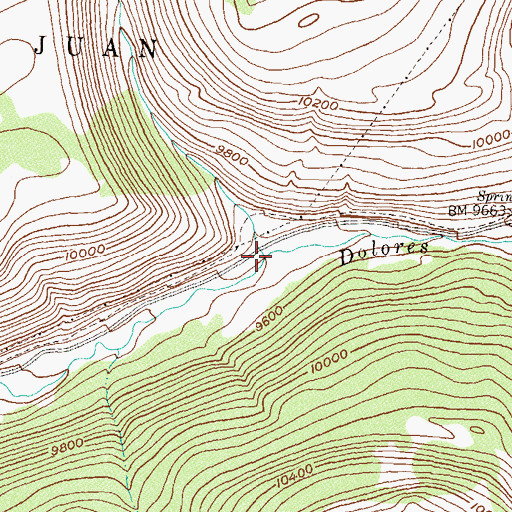 Topographic Map of Slate Creek, CO