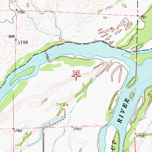 Topographic Map of Loup Junction State Wildlife Management Area, NE