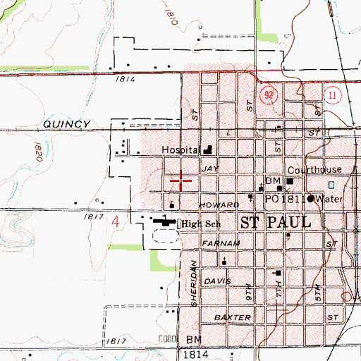 Topographic Map of Heritage Living Center, NE