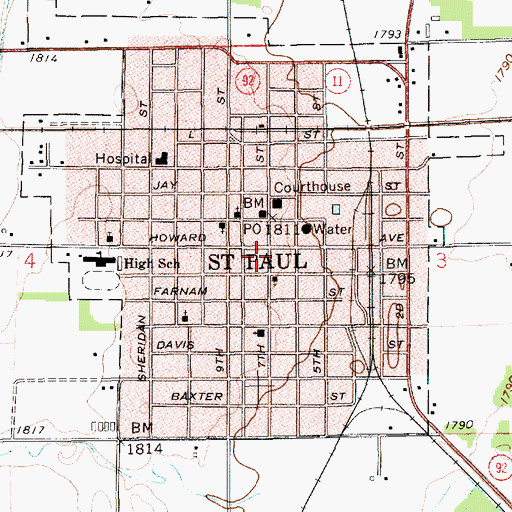Topographic Map of Family Eyecare Center, NE