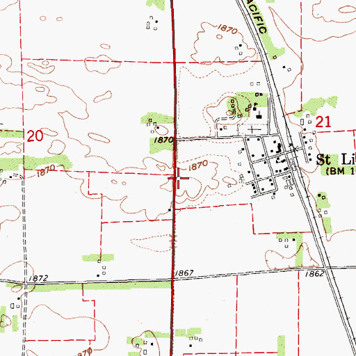 Topographic Map of Saint Libory Volunteer Fire and Rescue, NE