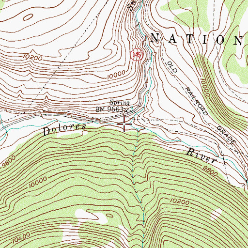 Topographic Map of Snow Spur Creek, CO