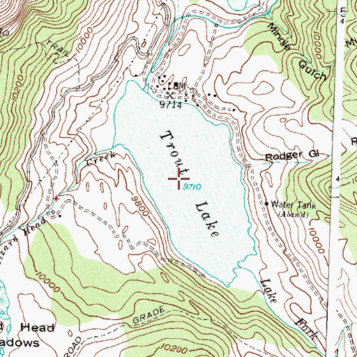 Topographic Map of Trout Lake, CO
