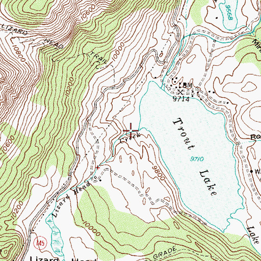Topographic Map of Lizard Head Creek, CO