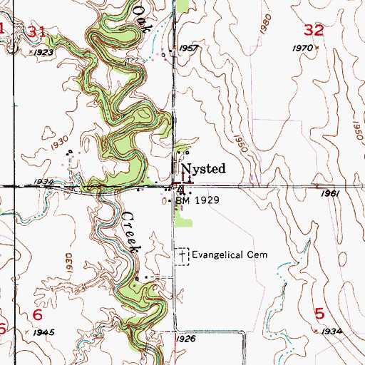 Topographic Map of Saint Peders Lutheran Church, NE