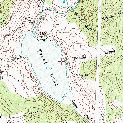 Topographic Map of Rodger Gulch, CO