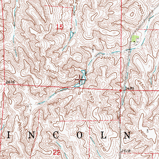 Topographic Map of Township of Lincoln, NE