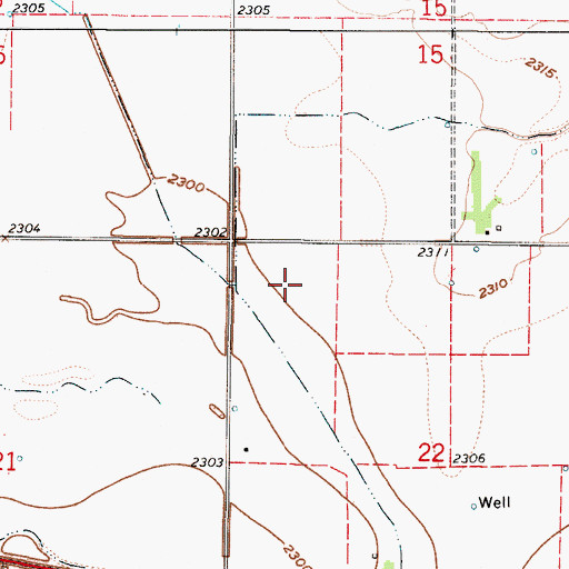 Topographic Map of Township of Overton, NE