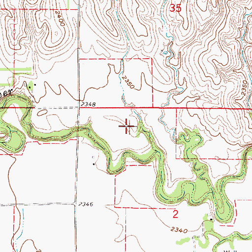 Topographic Map of Township of Wood River, NE