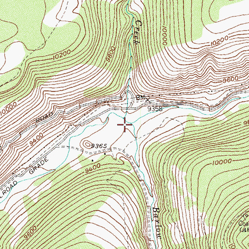 Topographic Map of Barlow Creek, CO