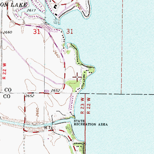 Topographic Map of North Inlet Area Campground, NE