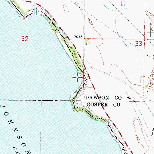 Topographic Map of Northeast Bay, NE