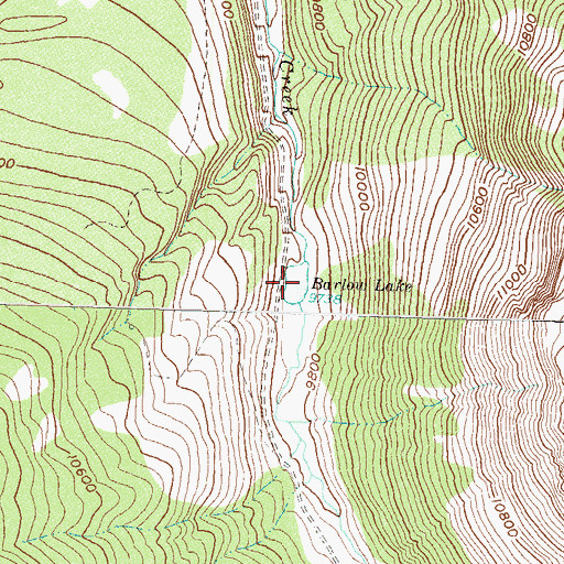 Topographic Map of Barlow Lake, CO