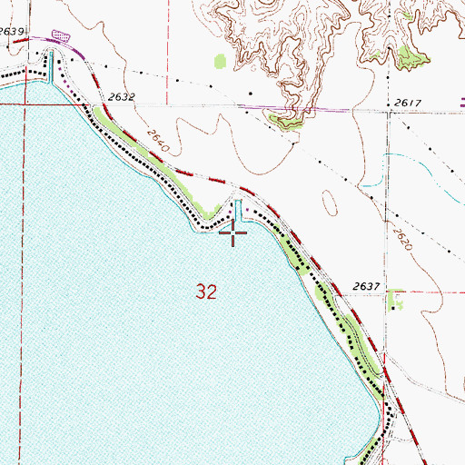Topographic Map of Perch Bay, NE