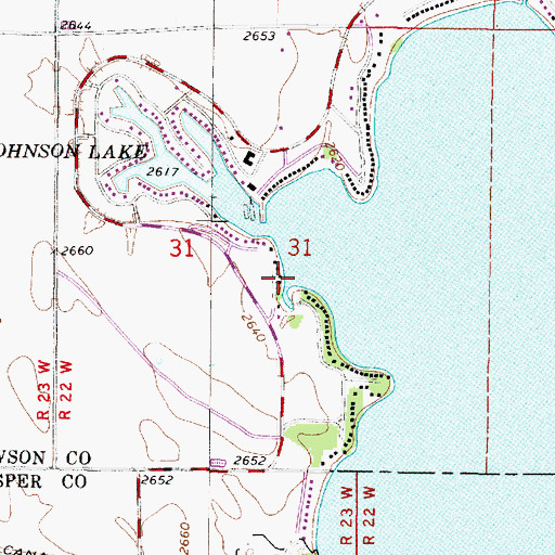 Topographic Map of Dry Bay, NE
