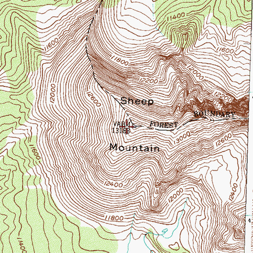 Topographic Map of Sheep Mountain, CO