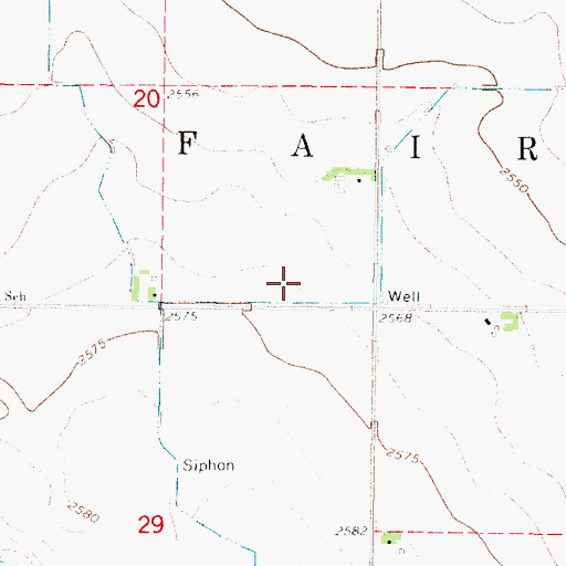 Topographic Map of Township of Fairview, NE