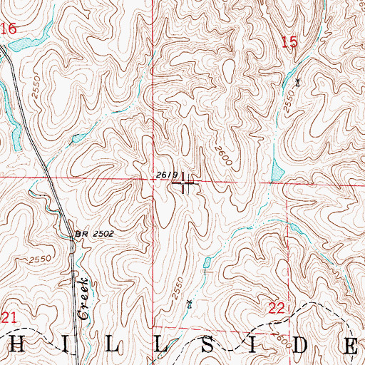 Topographic Map of Township of Hillside, NE
