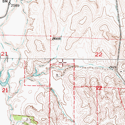 Topographic Map of Township of Buffalo, NE