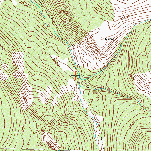 Topographic Map of North Twin Creek, CO