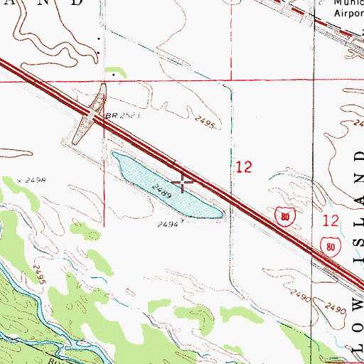 Topographic Map of West Cozad State Wildlife Management Area, NE