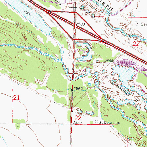 Topographic Map of Blue Heron State Wildlife Management Area, NE