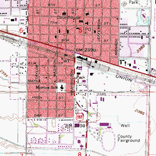Topographic Map of Arbor Park, NE