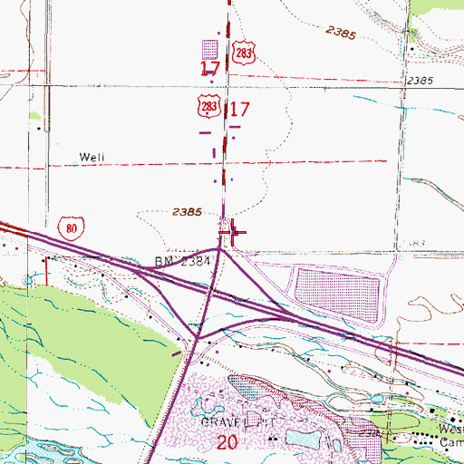 Topographic Map of Heartland Museum of Military Vehicles, NE
