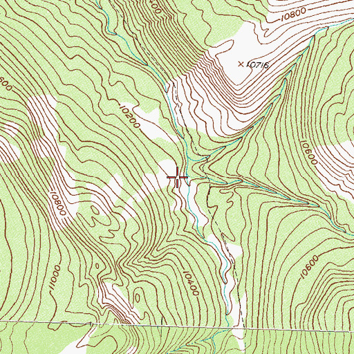 Topographic Map of South Twin Creek, CO