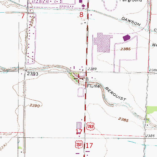 Topographic Map of Gable View Inn Campground, NE
