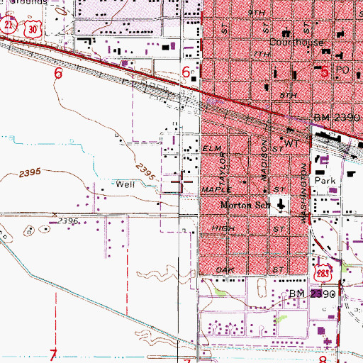 Topographic Map of Donald Price Mobile Home Park, NE