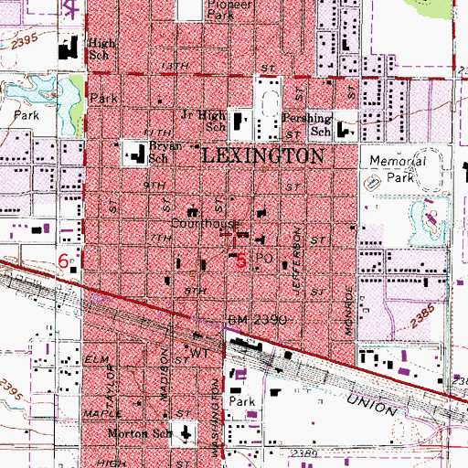 Topographic Map of Dawson County Sheriff's Office, NE