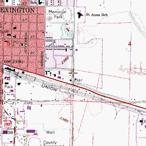 Topographic Map of Prairie View Estates, NE