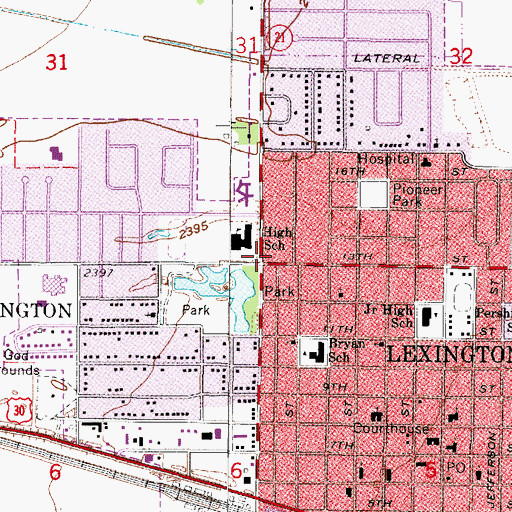 Topographic Map of Calvary Assembly of God Church, NE